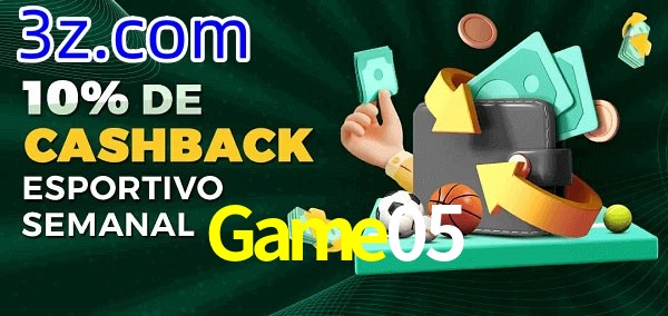 10% de bônus de cashback na Game05